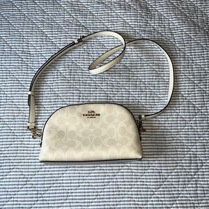 Coach white monogram Crossbody Bag